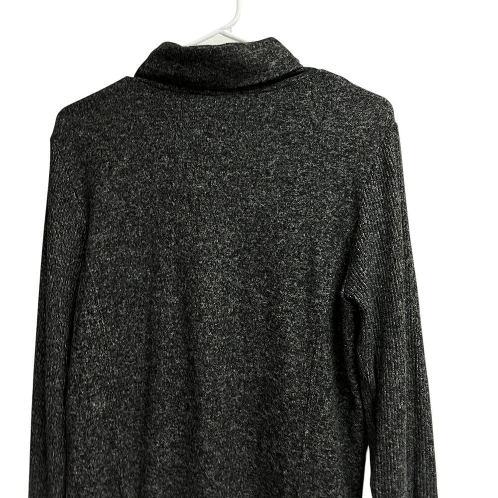 Saturday Sunday Anthropologie Turtleneck Grayish Black Stretchy Medium - Picture 8 of 9